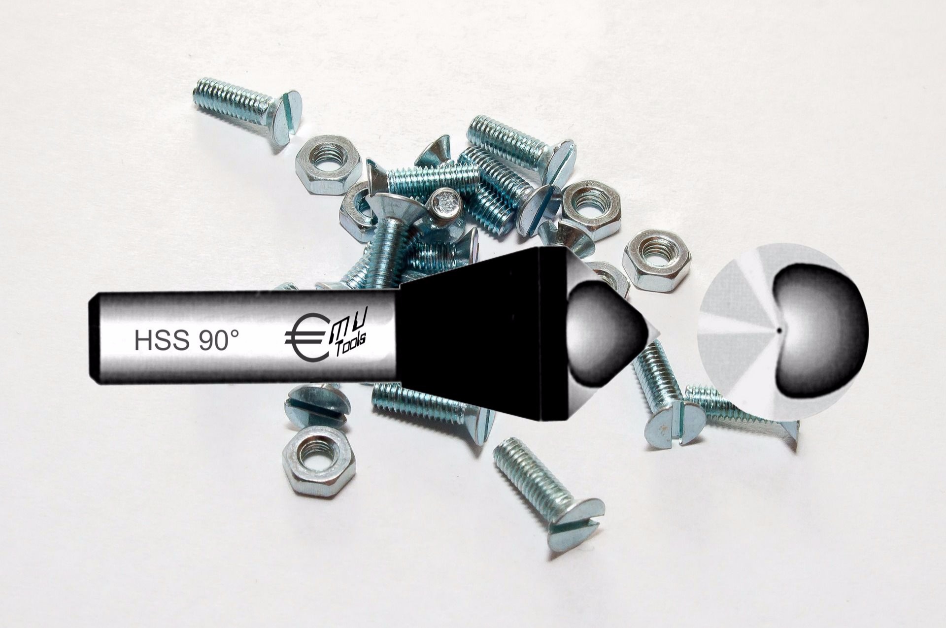 Senker SatzSenker-Stahl Titanium-Beschichtung Silverline 934106 5-tlg 